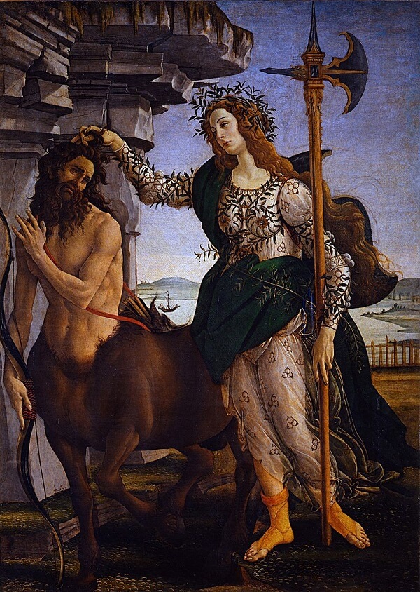 Pallas and the Centaur, 1485 by Sandro Botticelli
