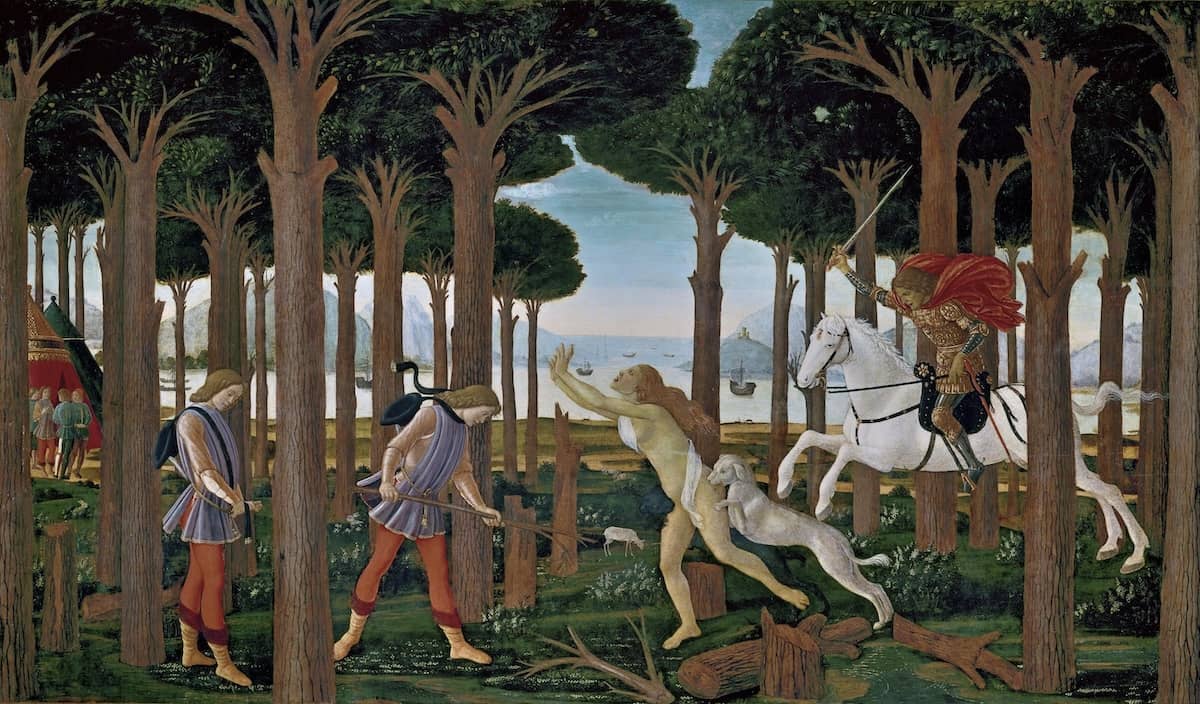 The Story of Nastagio Degli Onesti, 1483 by Sandro Botticelli