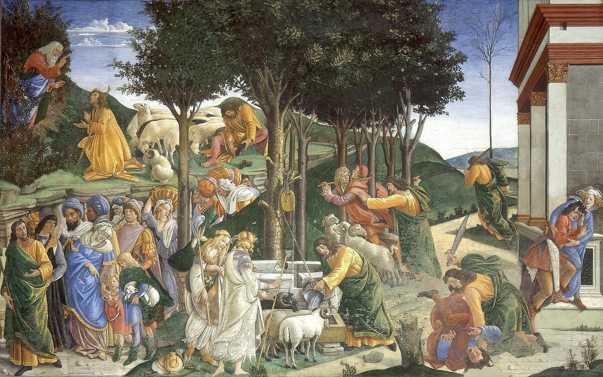 The Trials of Moses, 1482 by Sandro Botticelli