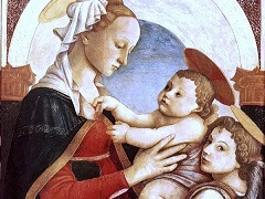 Madonna and Child with an Angel by Sandro Botticelli